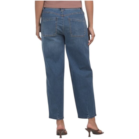 DEMOCRACY Ab Tech Sky Rise Barrel Leg Jeans With Dart Hem - Picture 2 of 2